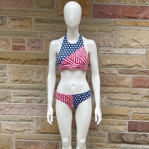 Victoria’s Secret 2016 Patriotic Bikini Swimsuit Size Medium Stars Stripes